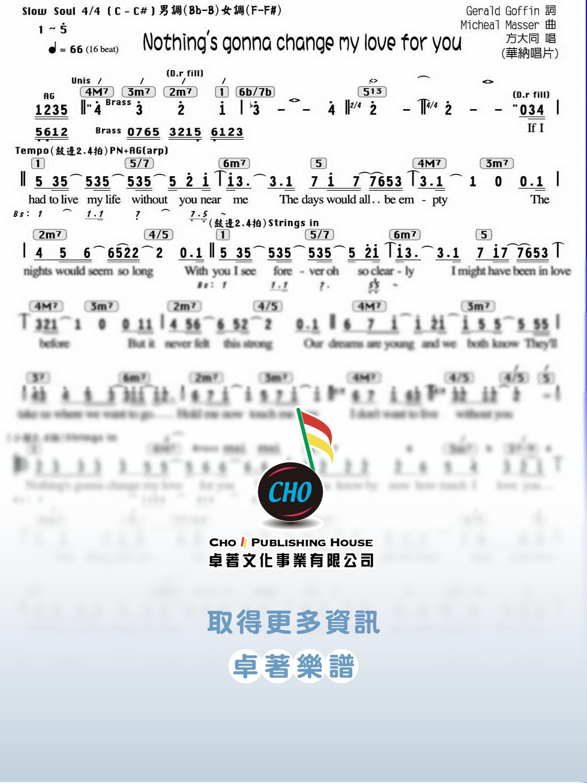 Nothing's gonna change my love for you